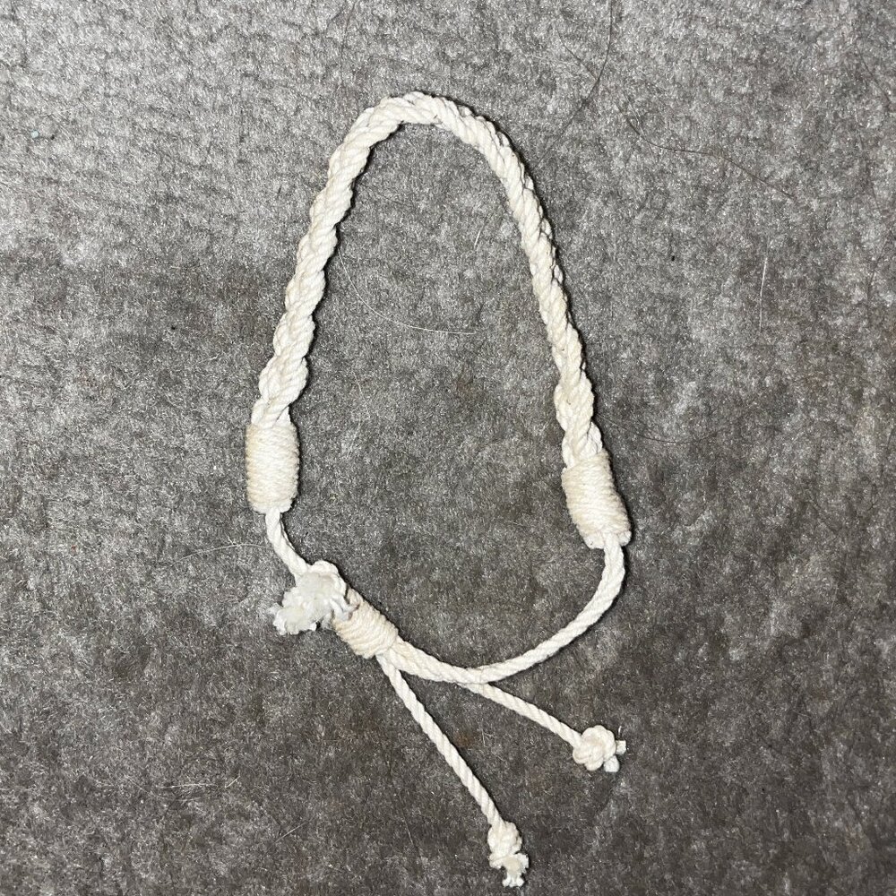 adjustable/removable braided rope bracelet